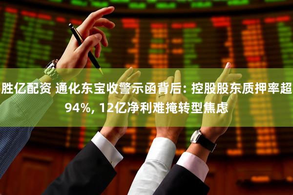 胜亿配资 通化东宝收警示函背后: 控股股东质押率超94%, 12亿净利难掩转型焦虑